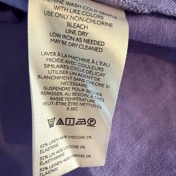 NWT! Anthropologie Lavender Ruched Side Slit Linen Midi Skirt - Picture 8 of 9